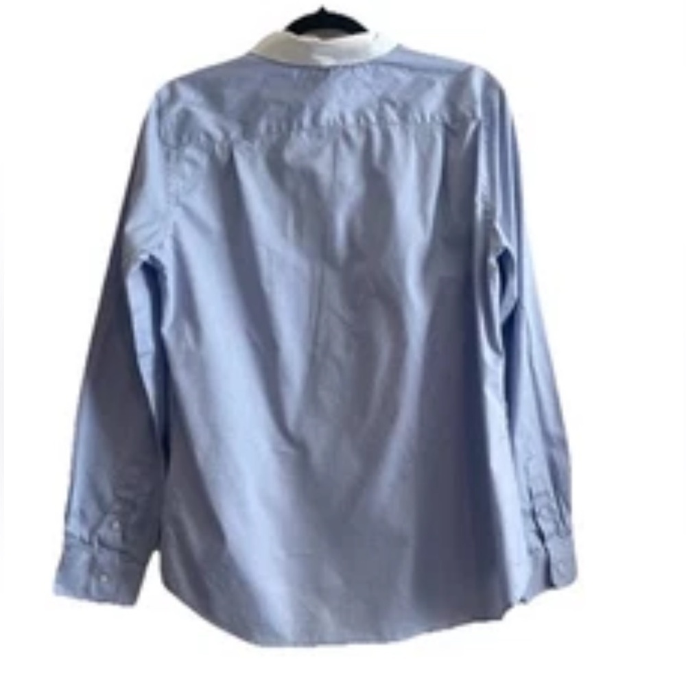 Coach 1941 Tailored Button Down Long Sleeve Shirt Top Blue Women’s Sz 12 Preppy - Picture 4 of 13